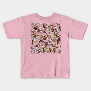 Cartoon Hand-drawn Dessert Pattern Kids T-Shirt